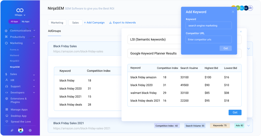 keyword research tool leave note